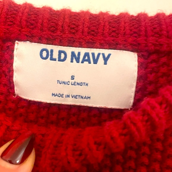 Old Navy | Tunic Length Sweater | Red - Picture 3 of 3